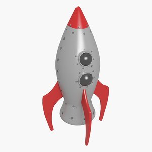 3d toy space rocket