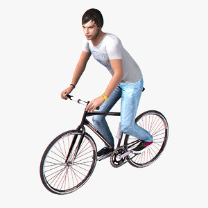 3ds max bicyclist realtime rigged