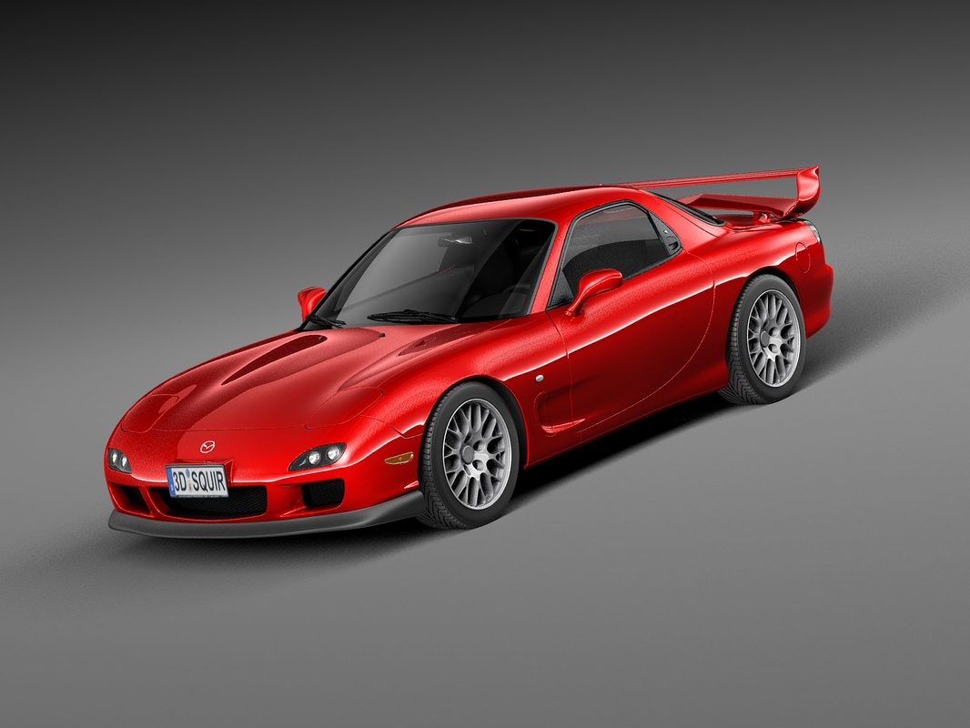 3d model mazda rx7 rx-7 sport coupe