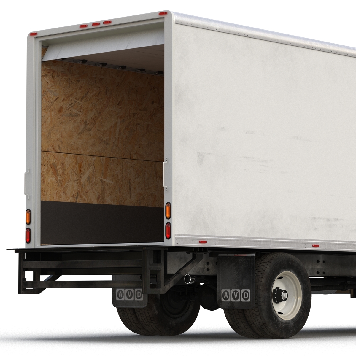 box truck rigged 3d model