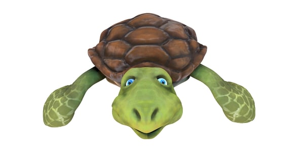 3d model sea turtle cartoon