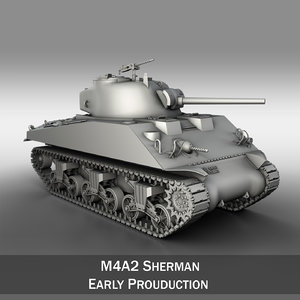 m4a2 sherman - m4 3d model