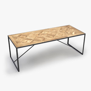3ds max industrial dining table