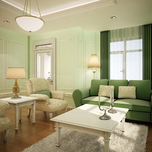 living room interior 3d model