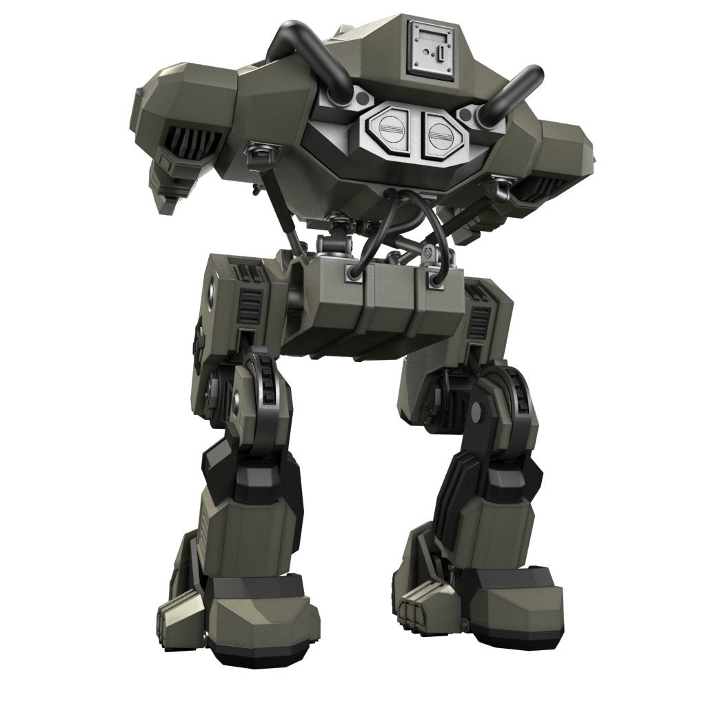 Rigged Battle Mech 3d Model