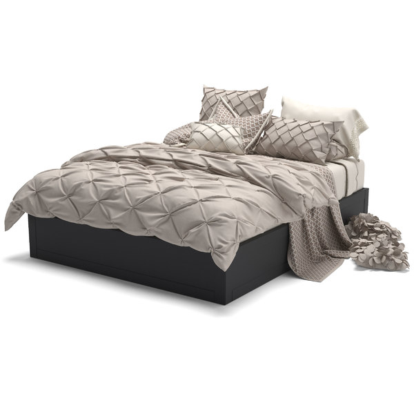 3d bed bedclothes clothes model