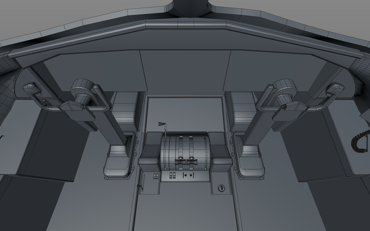 plane interior cockpit 3d model