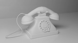 3d vintage phone model