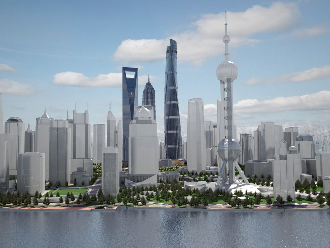 free for blender 3d models car tower downtown shanghai model 3d