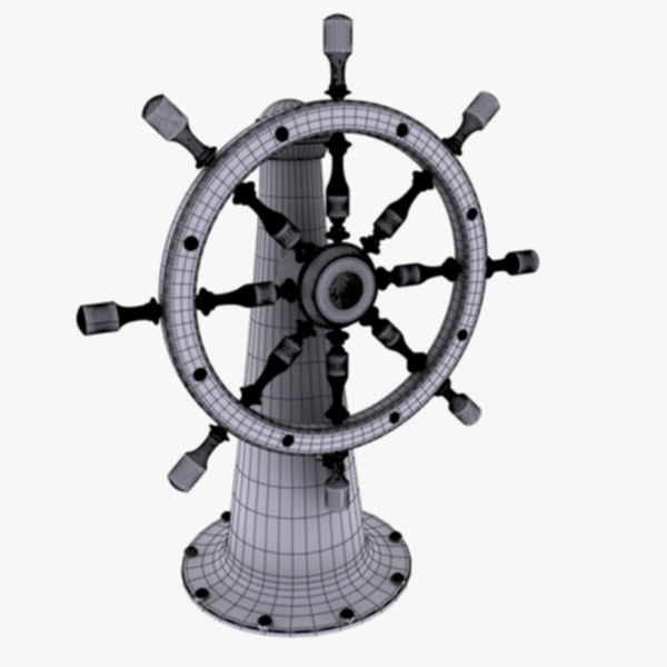 ship wheel 3d model