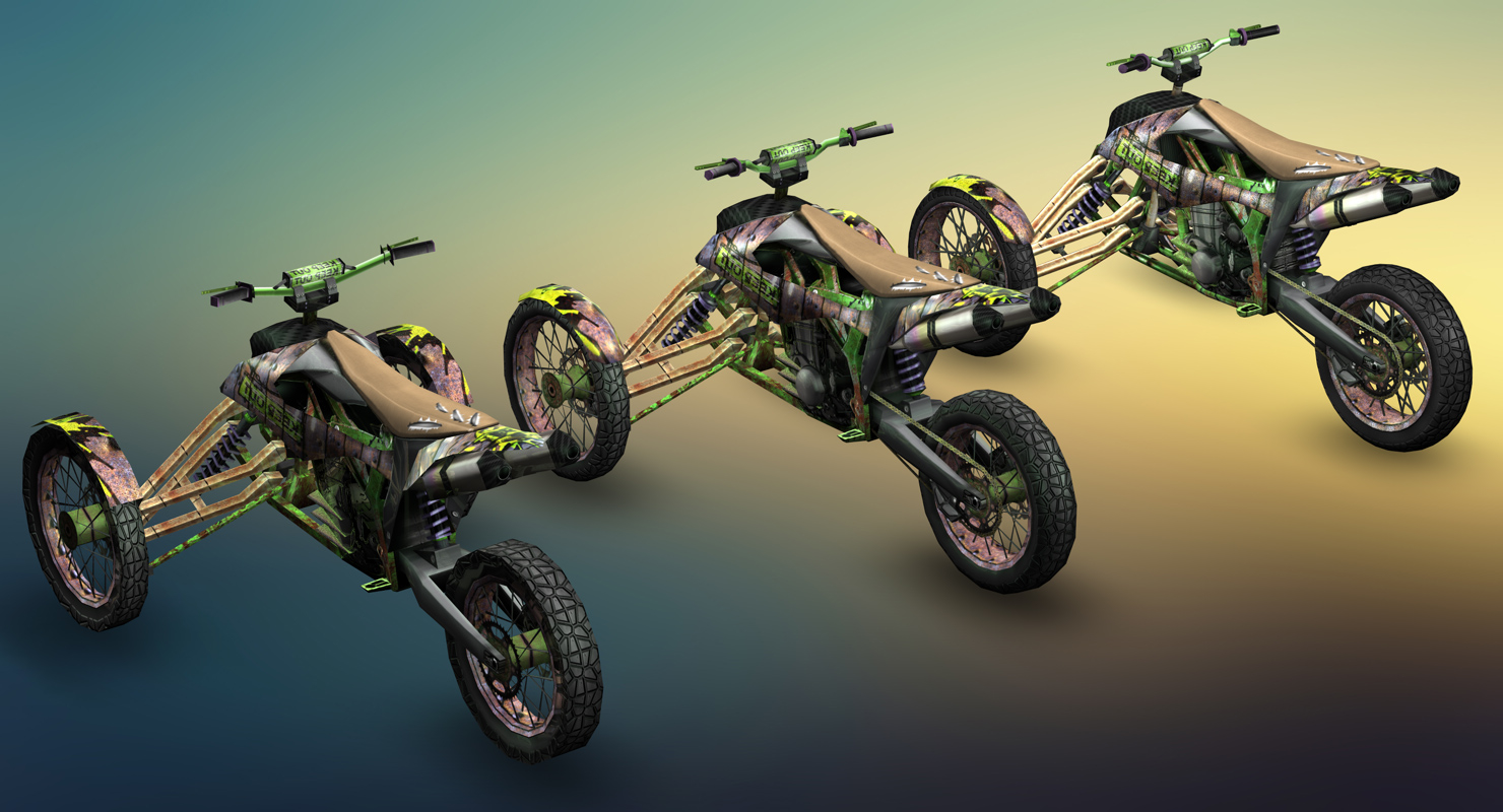 世界末日的越野车 - 包3d模型