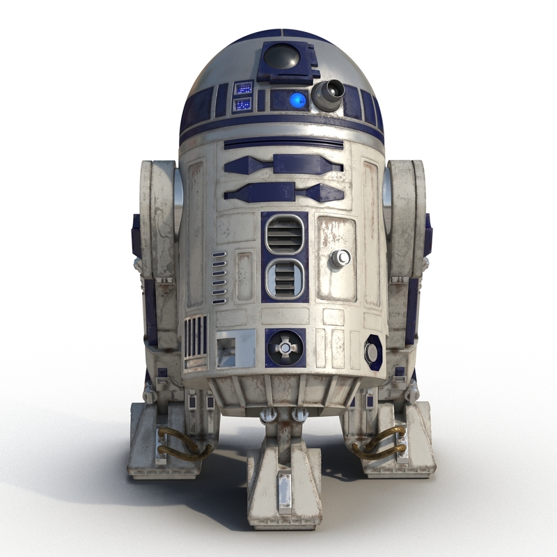  3d  r2  d2  modeled model 