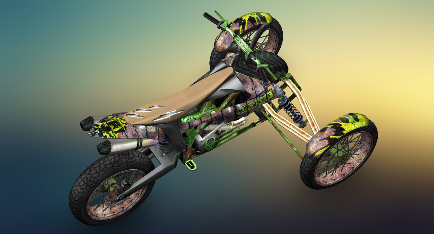 世界末日的越野车 - 包3d模型