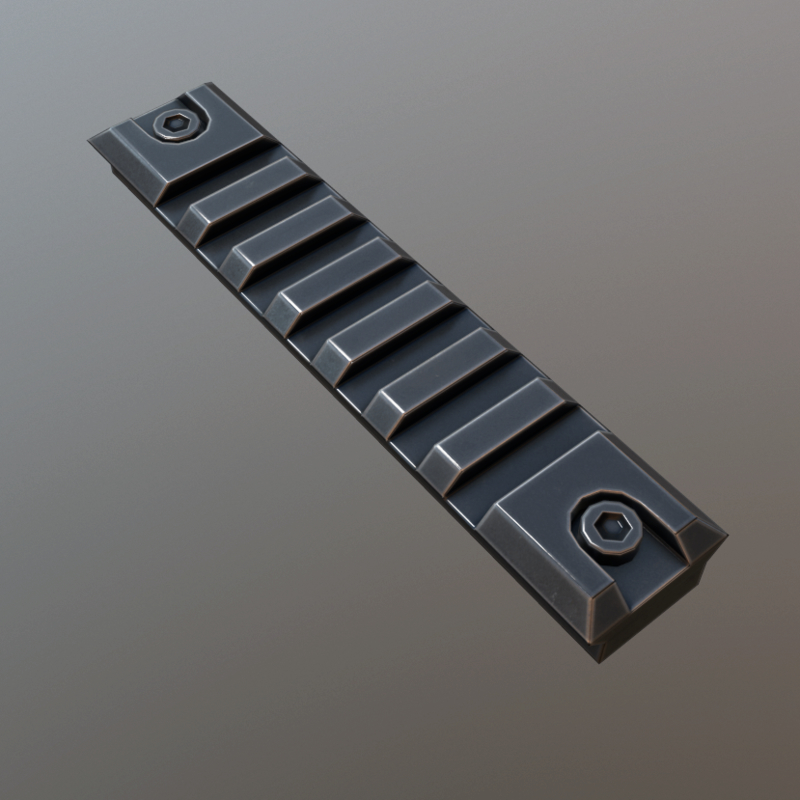 3d picatinny rail model