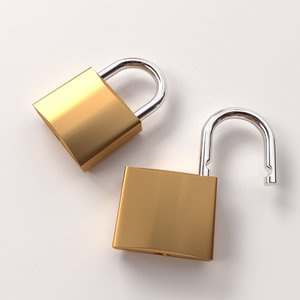 3ds padlock lock