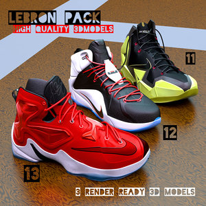 lebron basketball shoe pack 3d c4d