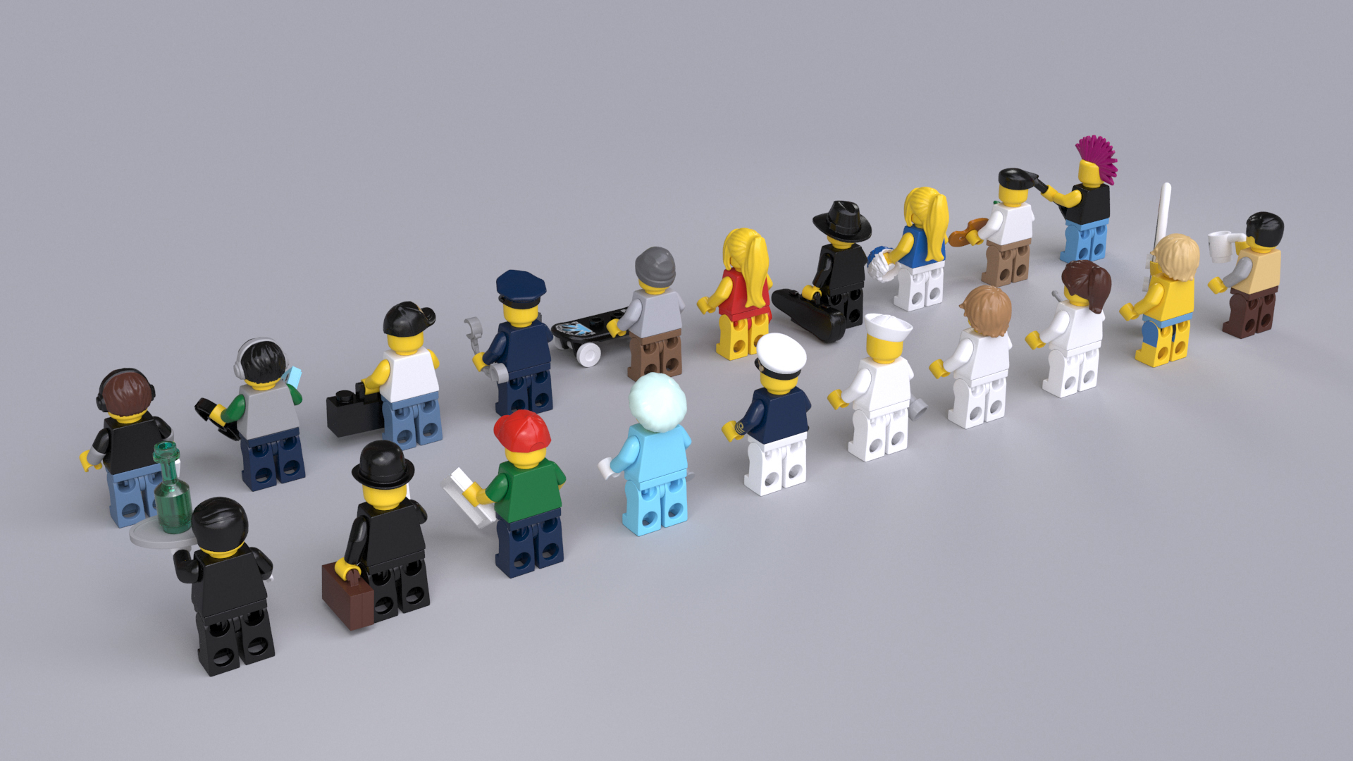 max 20 rigged lego minifigures