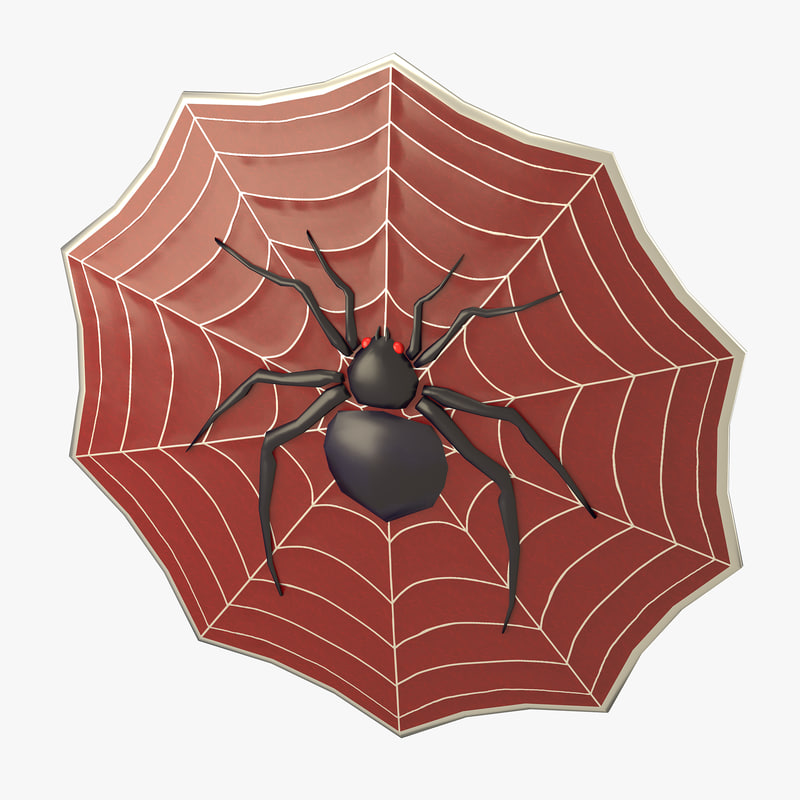 spider decorated shield 3d model