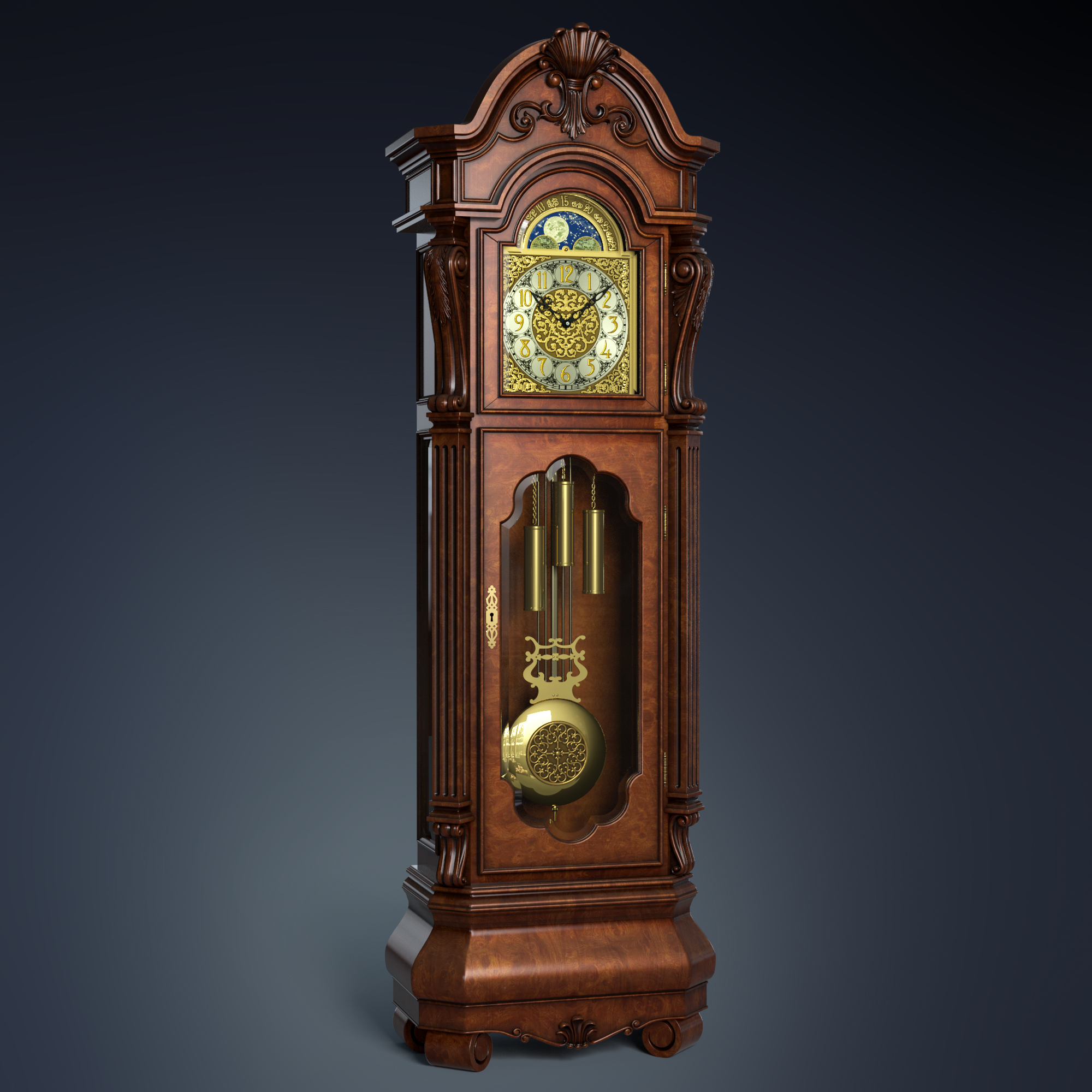 antique clock 3d model