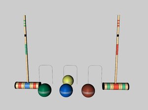 3d croquet balls model
