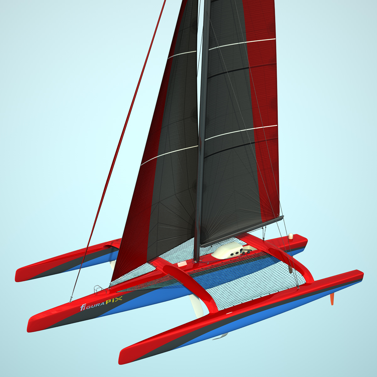 trimaran 3d model