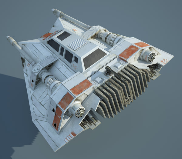 star wars t-47 airspeeder 3d model