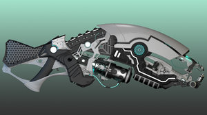 sci fi gun 3d model