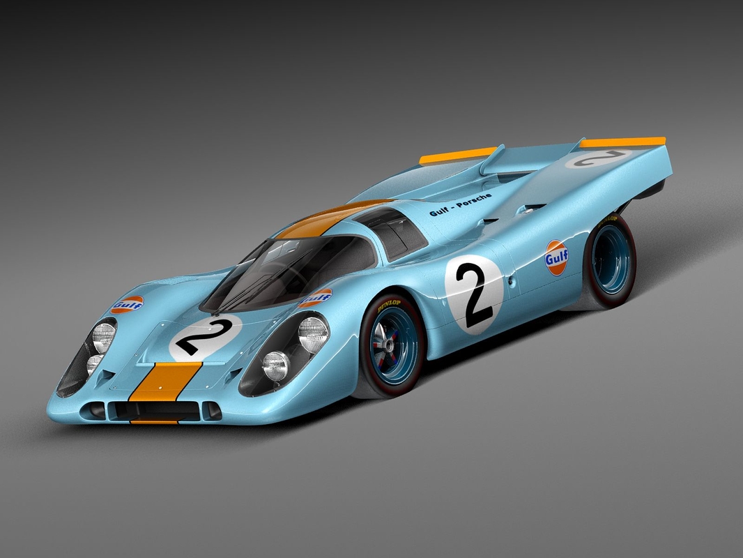 porsche 917k gulf le-mans c4d