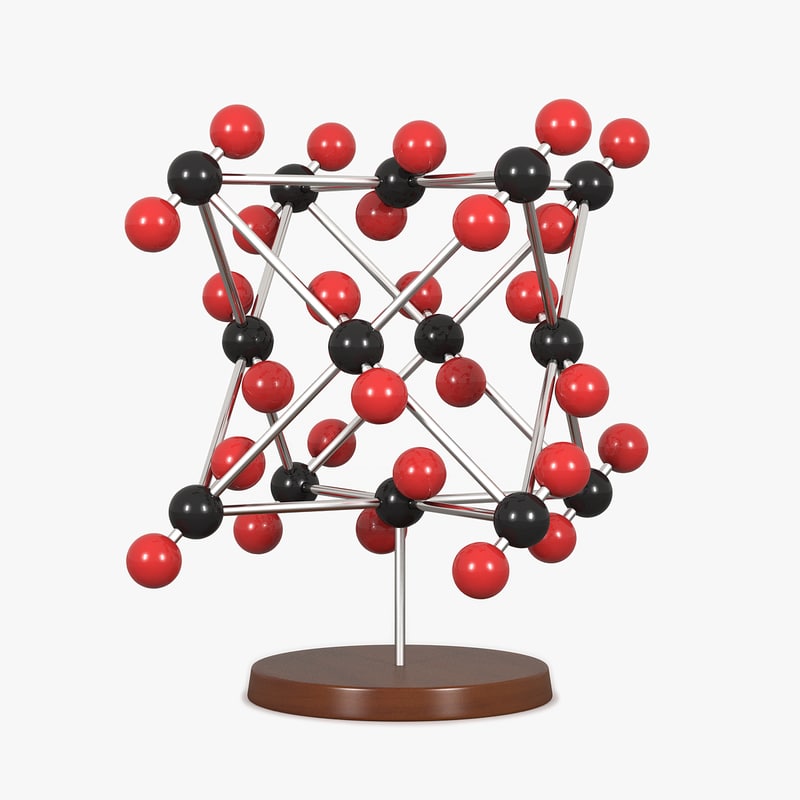 3d molecular carbon dioxide model