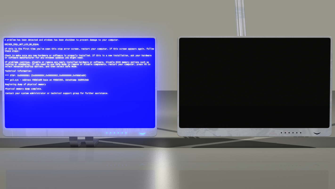 3d simple monitor screen model