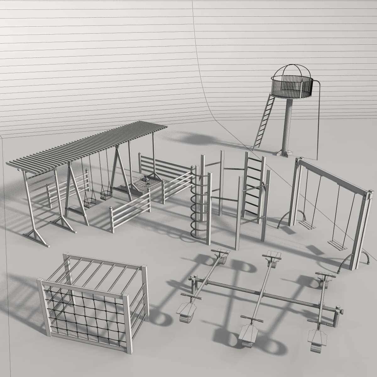 modelo 3d Patio de recreo gratis - TurboSquid 982005