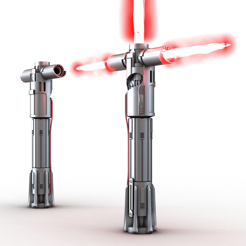 kylo ren lightsaber set 3d max