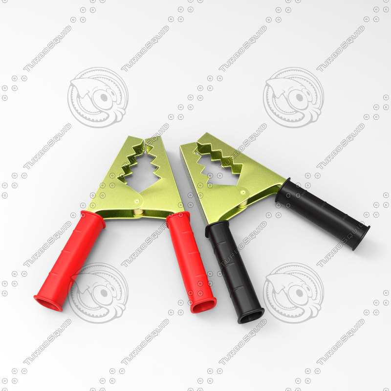 3d model spring clamp battery