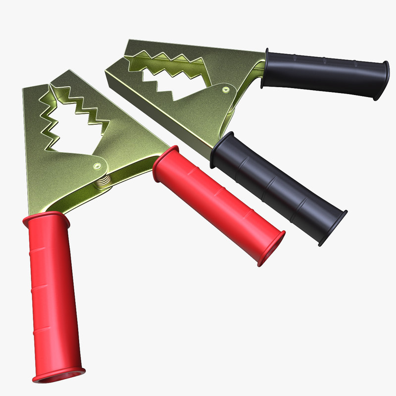 3d model spring clamp battery