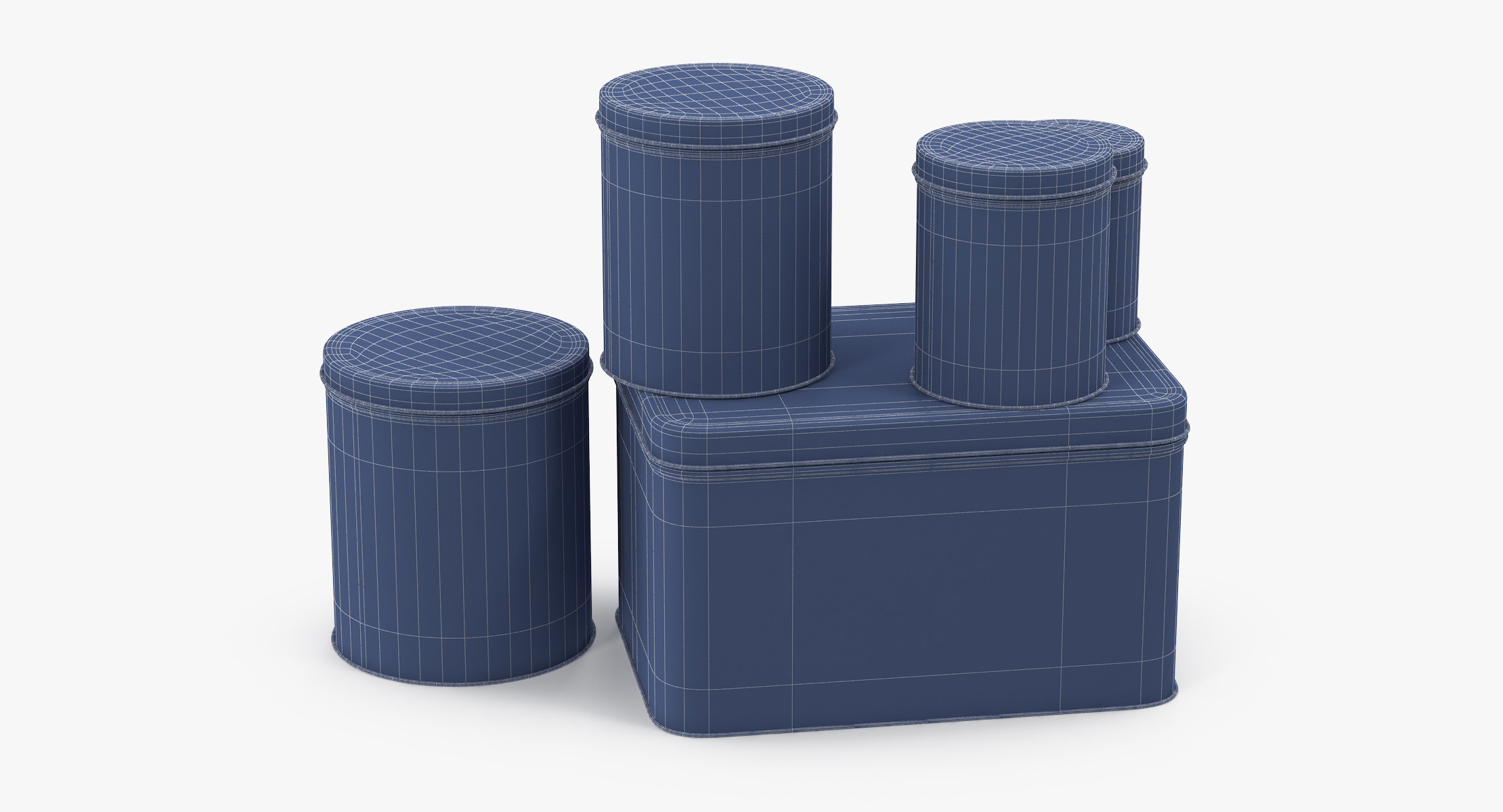 c4d vintage kitchen tins