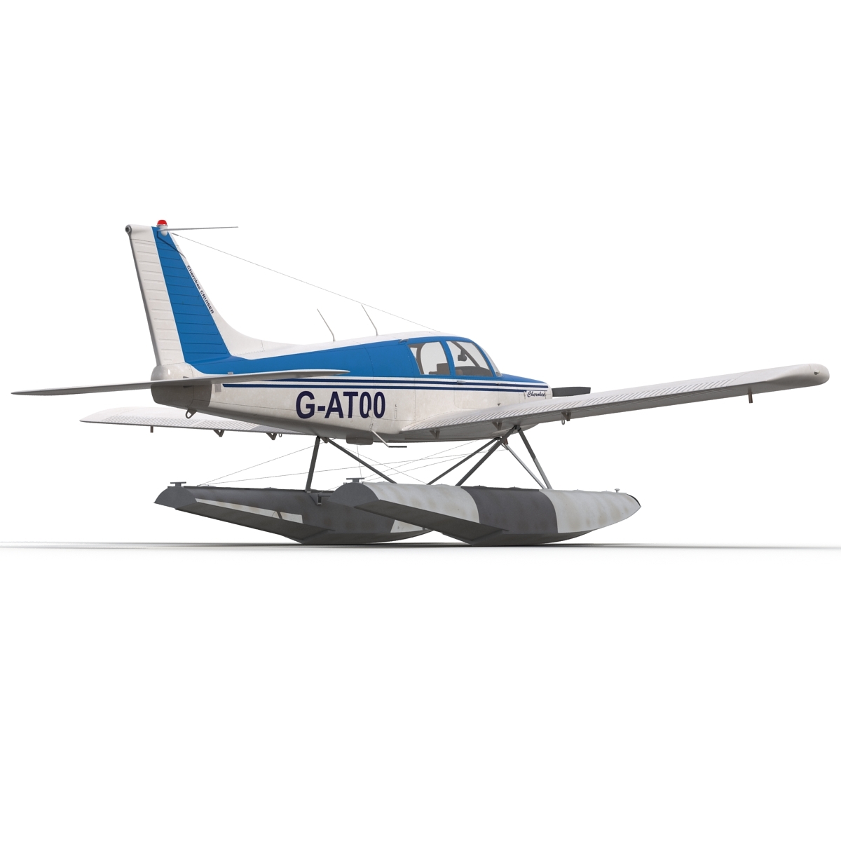 輕型飛機piper pa-28 cherokee水上飛機裝配3 3d模型3d模型