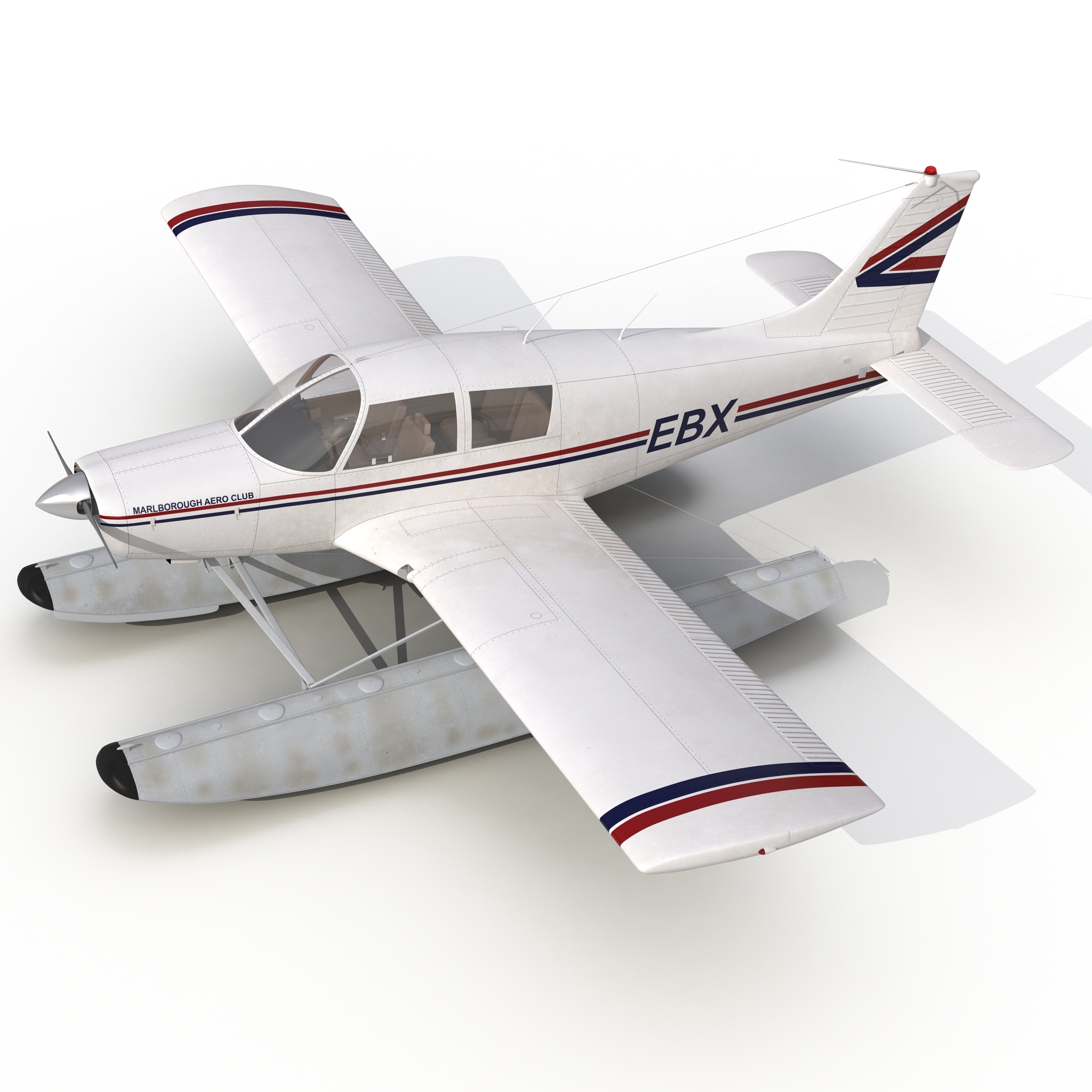 轻型飞机piper pa-28 cherokee seaplane 3d模型3d模型