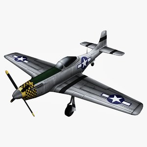 p-51 mustang 3d model