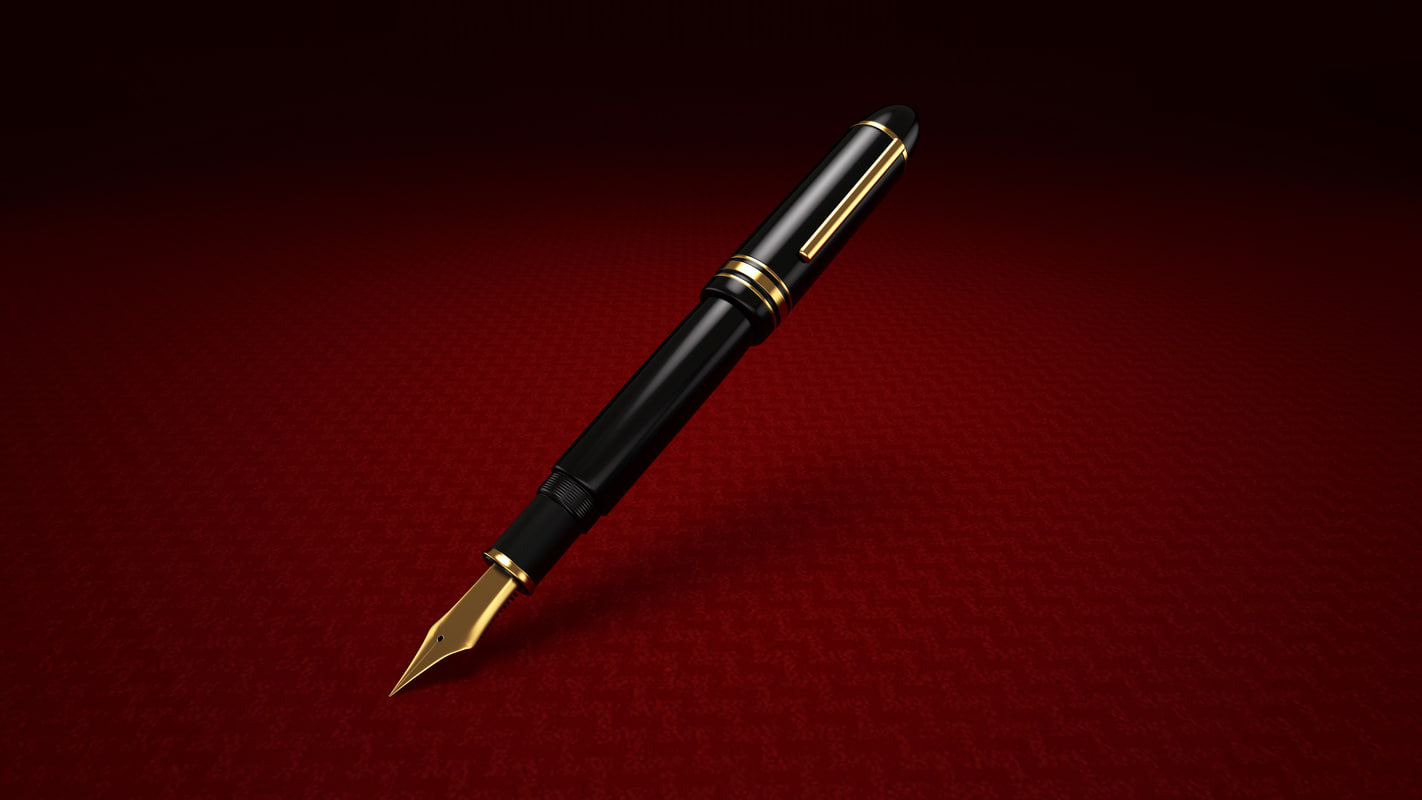 fountain pen 3d model