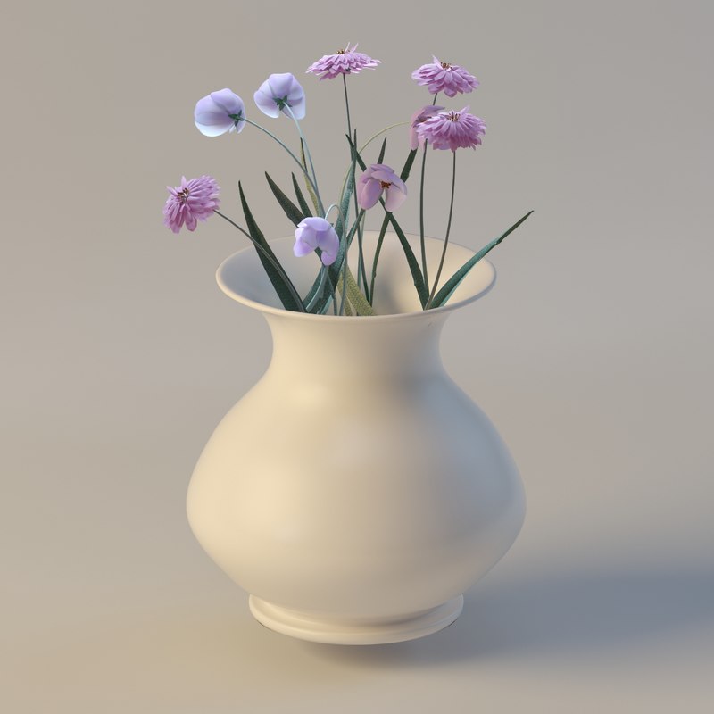  flowers  vase  3d  max