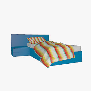 v-ray bed mattress pillow 3d max