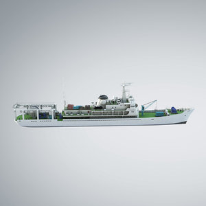 research vessel 3d obj