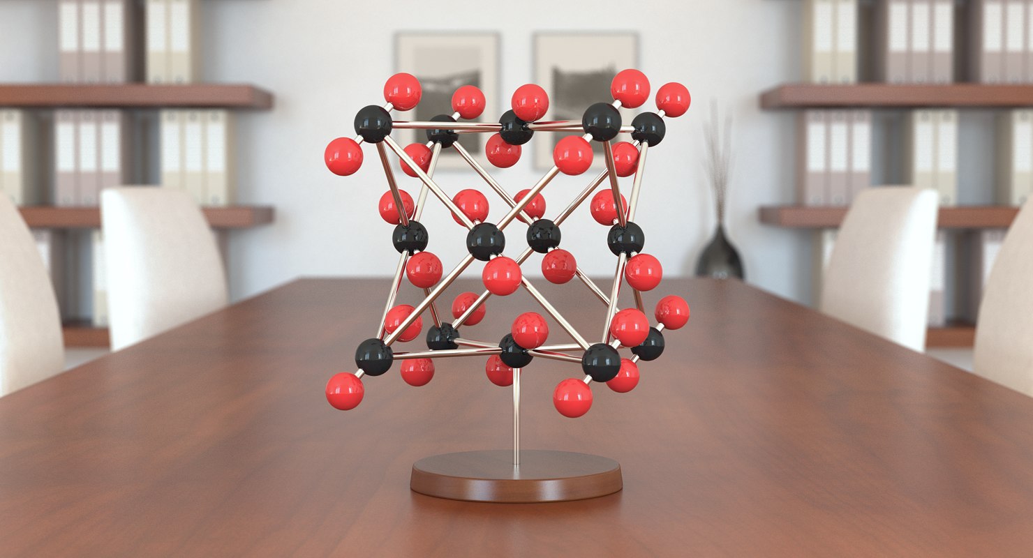 3d molecular carbon dioxide model
