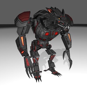 3d model of werewolf mech