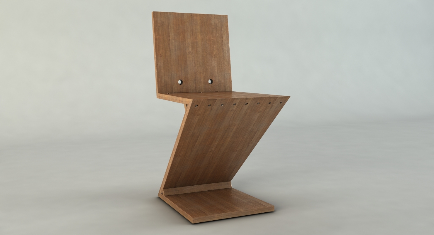 3d Model Gerrit Rietveld Zig Zag Chair
