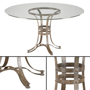 3d model tempe metal dining table