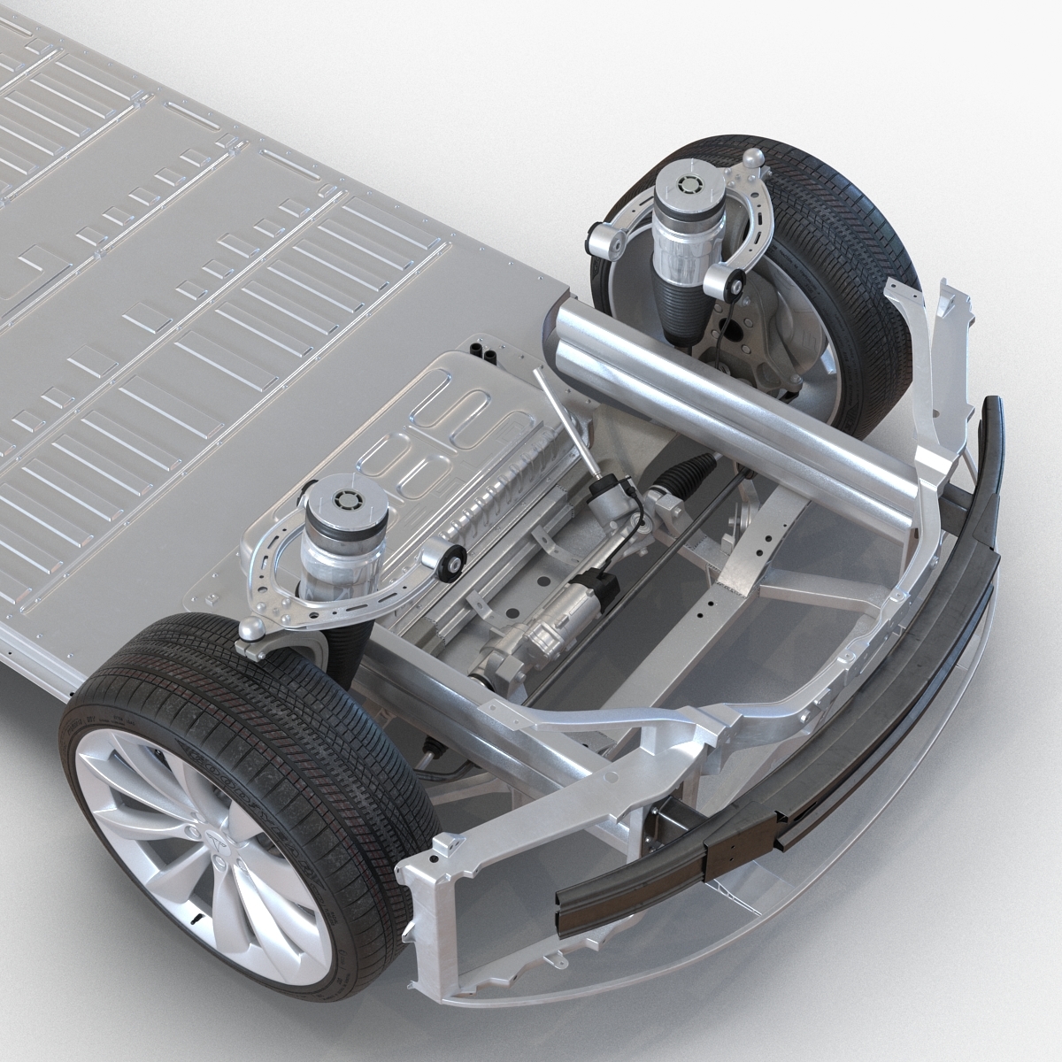 特斯拉models底盘3d模型