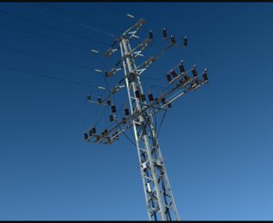 power transmission tower 3d model