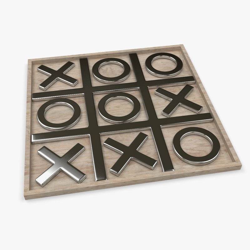 3d office toy tic-tac-toe model