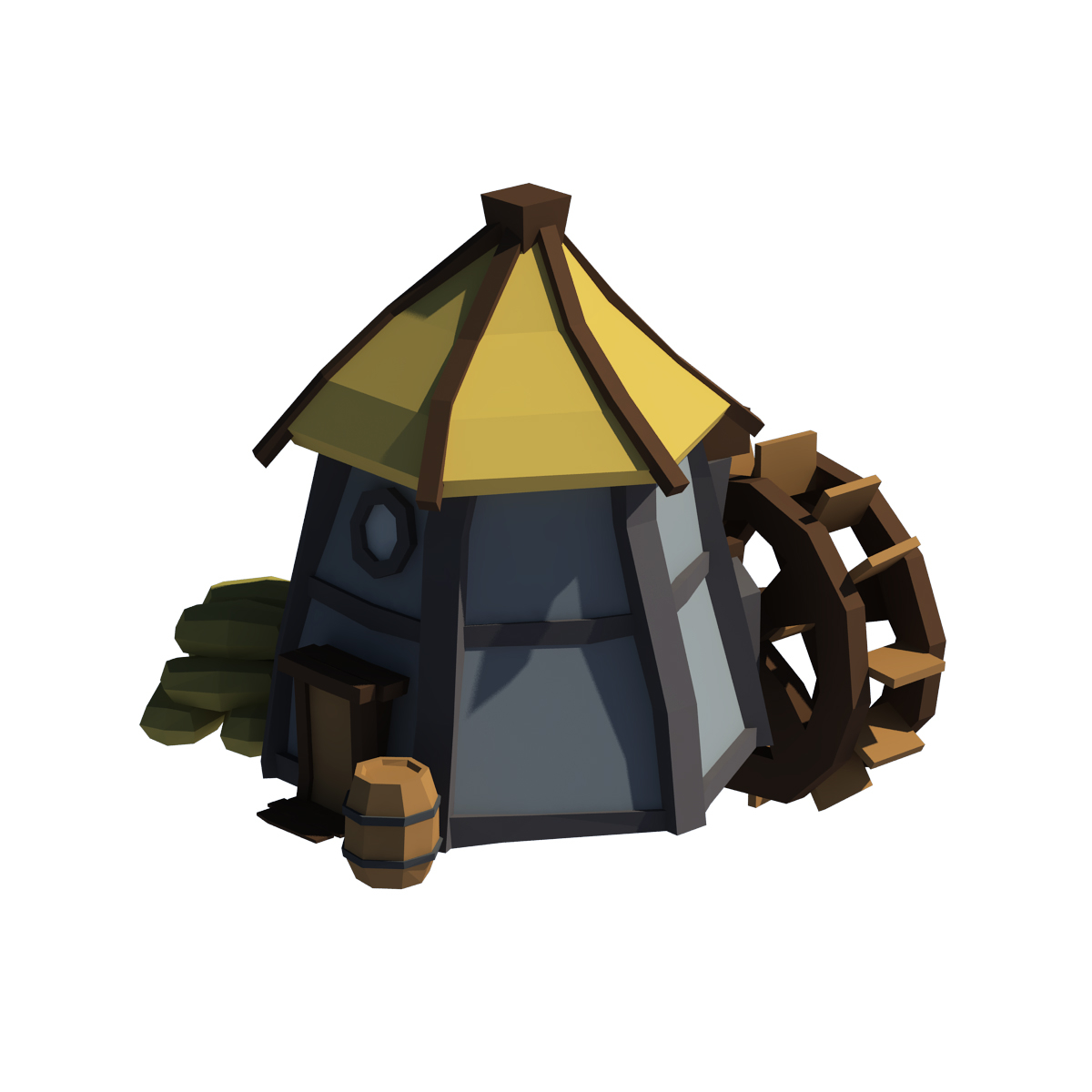 卡通水磨坊3d模型